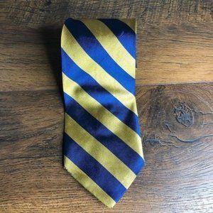 J. Crew Yellow and Blue Handmade‎ Silk Tie